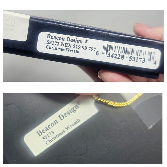 Beacon Design Metal Engravable Chrismas Wreath Ornament NIB - Picture 11 of 12